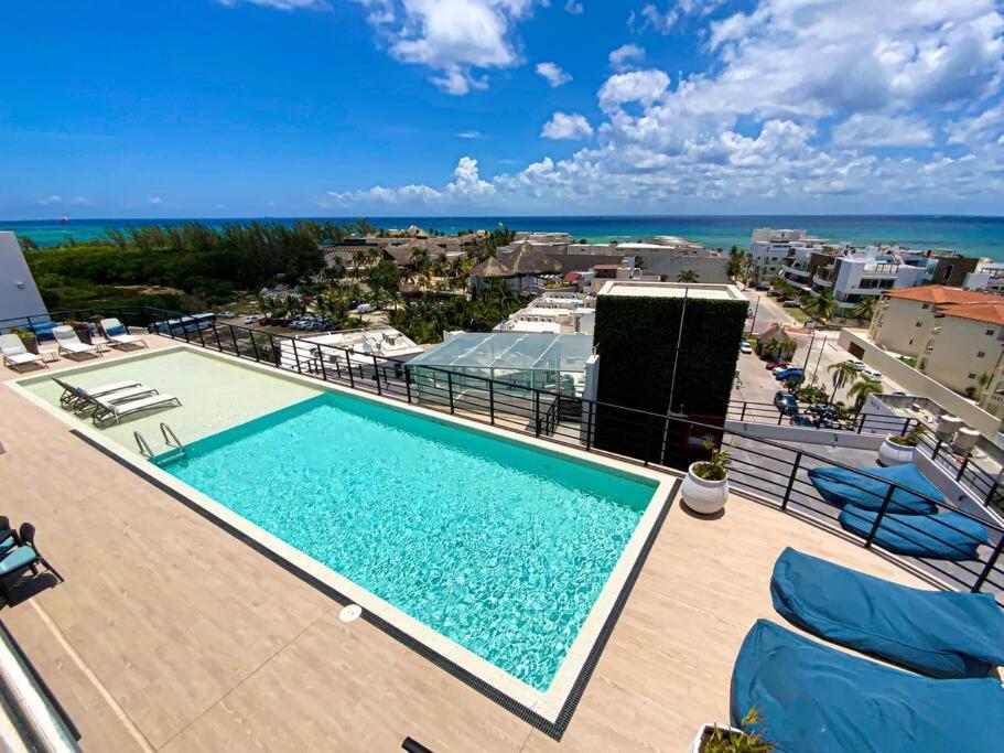شقة Beautiful + Luxury + Ocean View + Pool بلايا ديل كارمن المظهر الخارجي الصورة