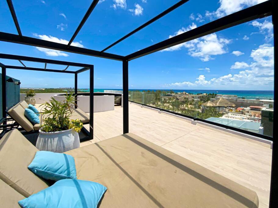 شقة Beautiful + Luxury + Ocean View + Pool بلايا ديل كارمن المظهر الخارجي الصورة
