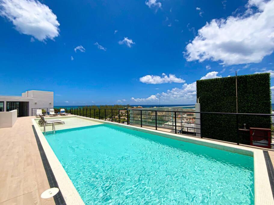 شقة Beautiful + Luxury + Ocean View + Pool بلايا ديل كارمن المظهر الخارجي الصورة